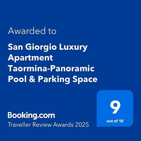 San Giorgio Luxury Apartment Taormina-Panoramic Pool & Parking Space Εξωτερικό φωτογραφία