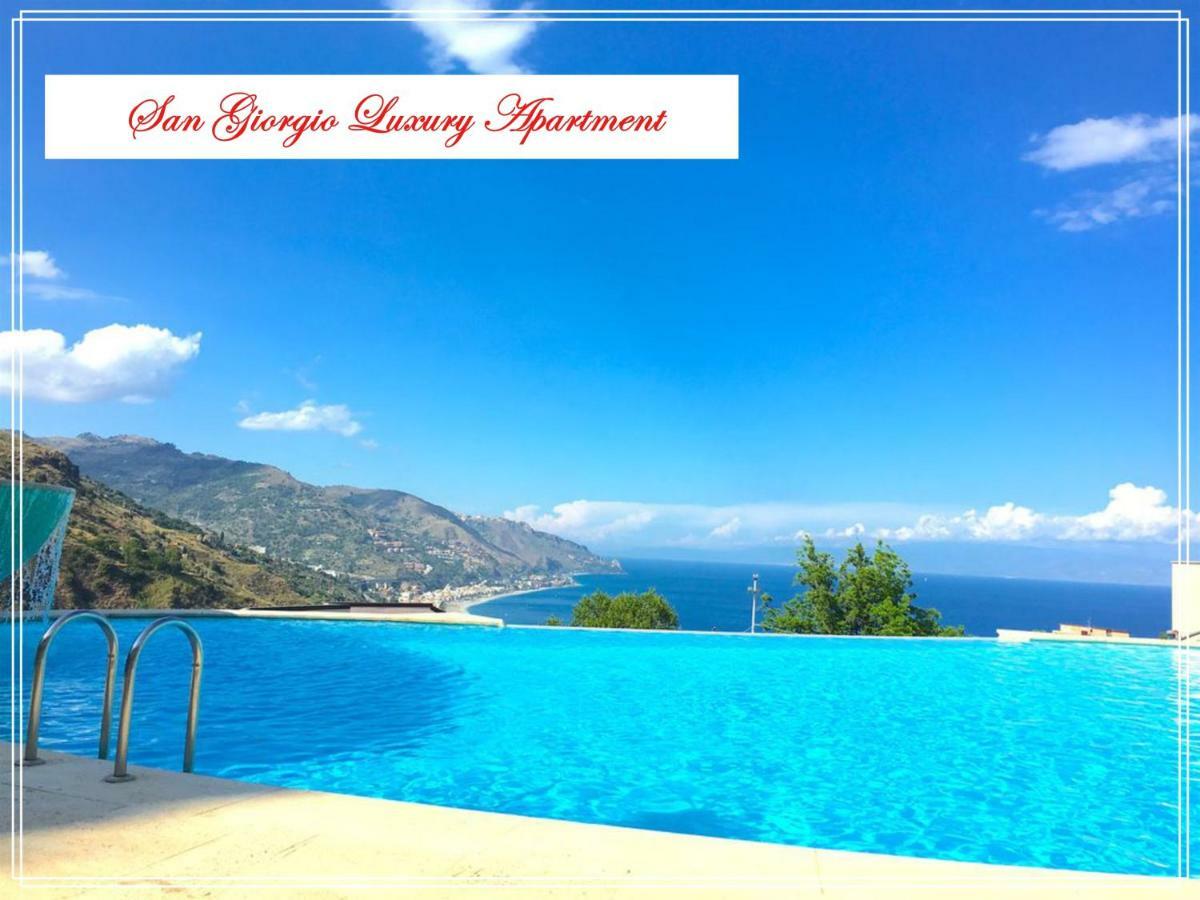 San Giorgio Luxury Apartment Taormina-Panoramic Pool & Parking Space Εξωτερικό φωτογραφία