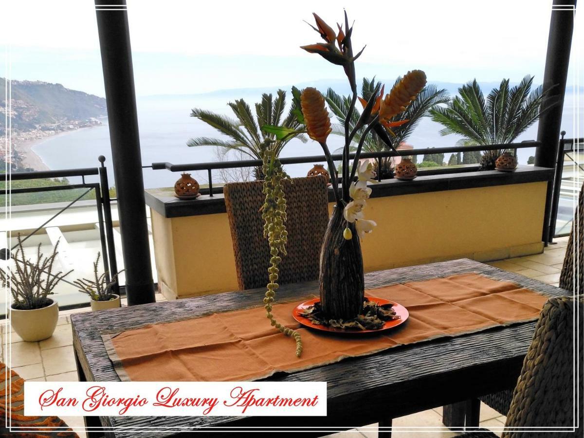 San Giorgio Luxury Apartment Taormina-Panoramic Pool & Parking Space Εξωτερικό φωτογραφία