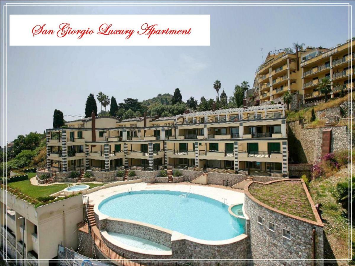 San Giorgio Luxury Apartment Taormina-Panoramic Pool & Parking Space Εξωτερικό φωτογραφία