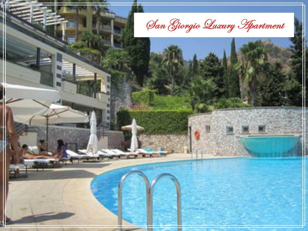 San Giorgio Luxury Apartment Taormina-Panoramic Pool & Parking Space Εξωτερικό φωτογραφία